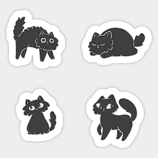 Black cats Sticker